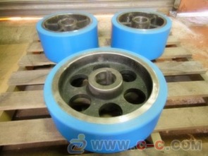 武漢腳輪,車輪耐磨聚氨酯橡膠包膠,驅(qū)動輪包膠